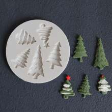 1pc Christmas Tree Silicone Mold, Candle Mold, Soap Mold, Resin Molds, DIY Soft Pottery Clay Drop Glue Decorative Mold, Hand Decorative Art Tools