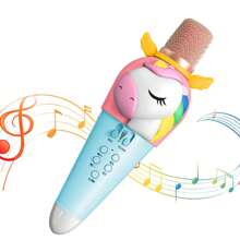 Micrófono inalámbrico de karaoke con luces LED, micrófono portátil, gran regalo para niñas, niños y adultos, disponible en dos colores a elegir