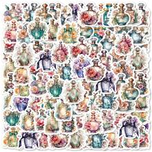 TiTiPaPa 46 件音乐节、赛博朋克、星夜等趣味卡通涂鸦贴纸 DIY 装饰、游戏机和笔记本电脑、行李箱、滑板、吉他等经典玩具和数码产品剪贴簿防水 PVC 贴花 - 青檸色 - 查看 2