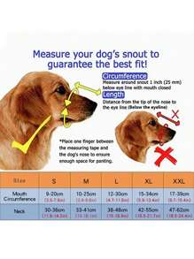 Muselière pour chien MP006, pour prévenir la morsure et le mâchage inutile, convient pour une utilisation en extérieur