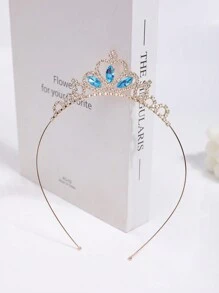1pc Phụ kiện tóc công chúa vương miện kim cương cho bé gái, dễ thương và giống như tiên - Nhiều màu - Xem 13