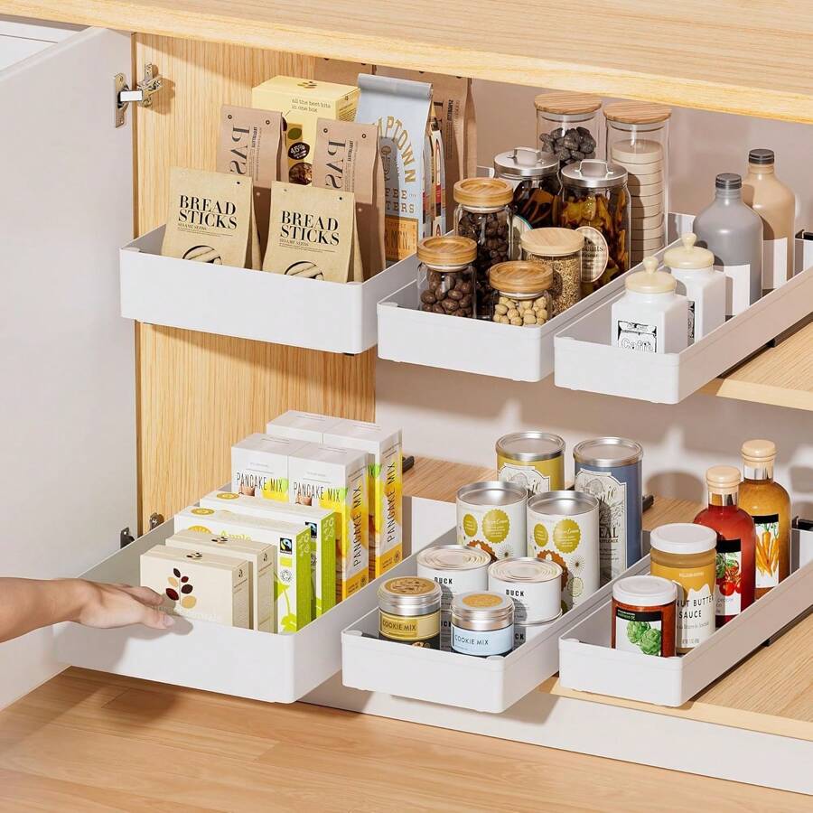 3 Pack Pull Out Organizer, Pull Out Drawers For Slide