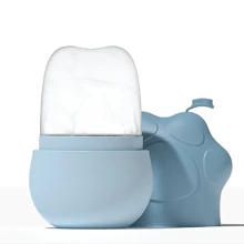 1 pieza Rodillo facial de hielo de silicona, rodillo facial de belleza de hielo, rodillo de hielo para cara, ojos y cuello, cuidado de la piel con rodillo de hielo, soporte de hielo para la cara, molde de silicona reutilizable para hielo facial - sin flores secas, spa, cuidado facial, regalo para chicas