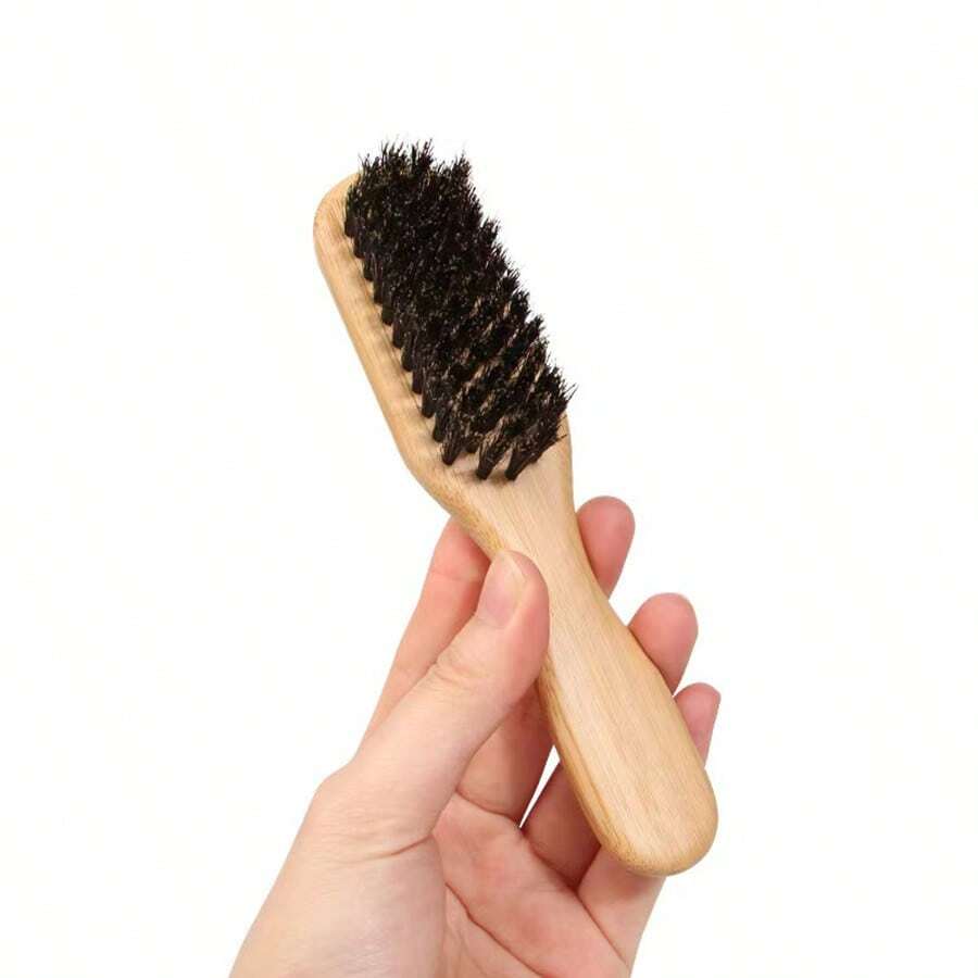 1pc Barber Hair Brush Bamboo Bristle Haircut Sweep Brush Salon Shaving