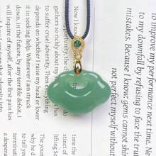 1pc Natural Green Jade Pendant Buckle Necklace, Green Donut Jade 26mm Gem Pendant Adjustable Necklace, A Lucky Gift For Mother, A Gift For Her, Suitable For Holiday Party Gifts, Quartz Crystal Gifts.
