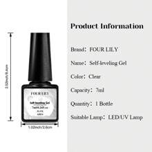 FOUR LILY 2pcs Multi-Function Nail Gel - Clear, Strengthening Gel Nail Polish, Nail Strengthener, Self-Leveling, Suitable For UV/LED Lamps, Long-Lasting, Salon-Quality Manicure At Home - Clear - View 7