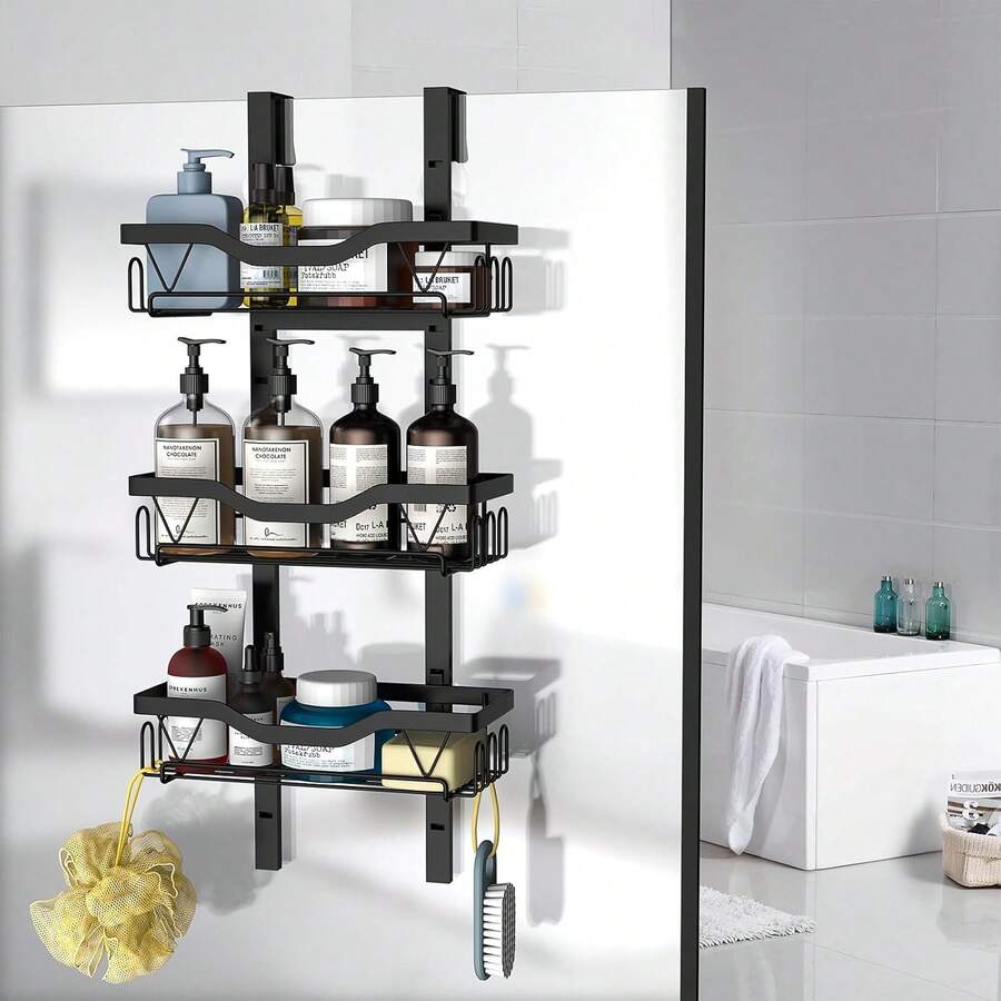 Hanging Shower Shelf, Shower Storage Without Drilling, Adjustable