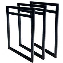 Trio Of Double Industrial Style Wall Mounted Shelves For 20cm - màu đen - Xem 2