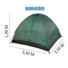 Camping Tent For Up To 4 People + Bag - 綠色 - 查看 2
