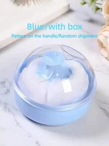 1pc Body Powder Powder Puff,Large Portable Handle Hair Salon Makeup Sponge Set (Handle Pattern Randomly Shipped)