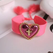 1 chiếc vòng tay màu cầu vồng làm thủ công hình trái tim chữ thập thiết kế cổ điển Bohemia làm quà tặng tiệc - Vòng tay quyến rũ - Xem 11