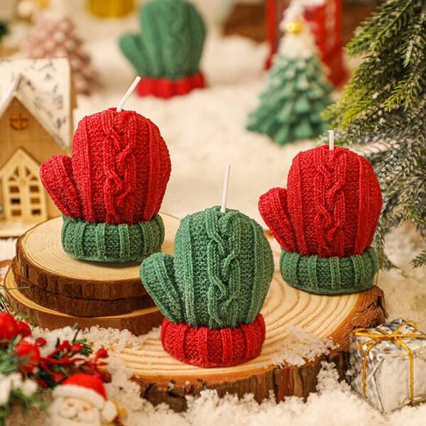 1 Stück kleine handförmige Sojakerze, duftende Kerze mit Ins-Atmosphäre für Weihnachtsdekoration, Festgeschenke, Raumdekoration, Geschenke