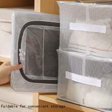 1 Pc Foldable Transparent Visible Non Installation Shoe Storage Box Suitable For Slippers, Sports Shoes, Leather Shoes, And High Heels