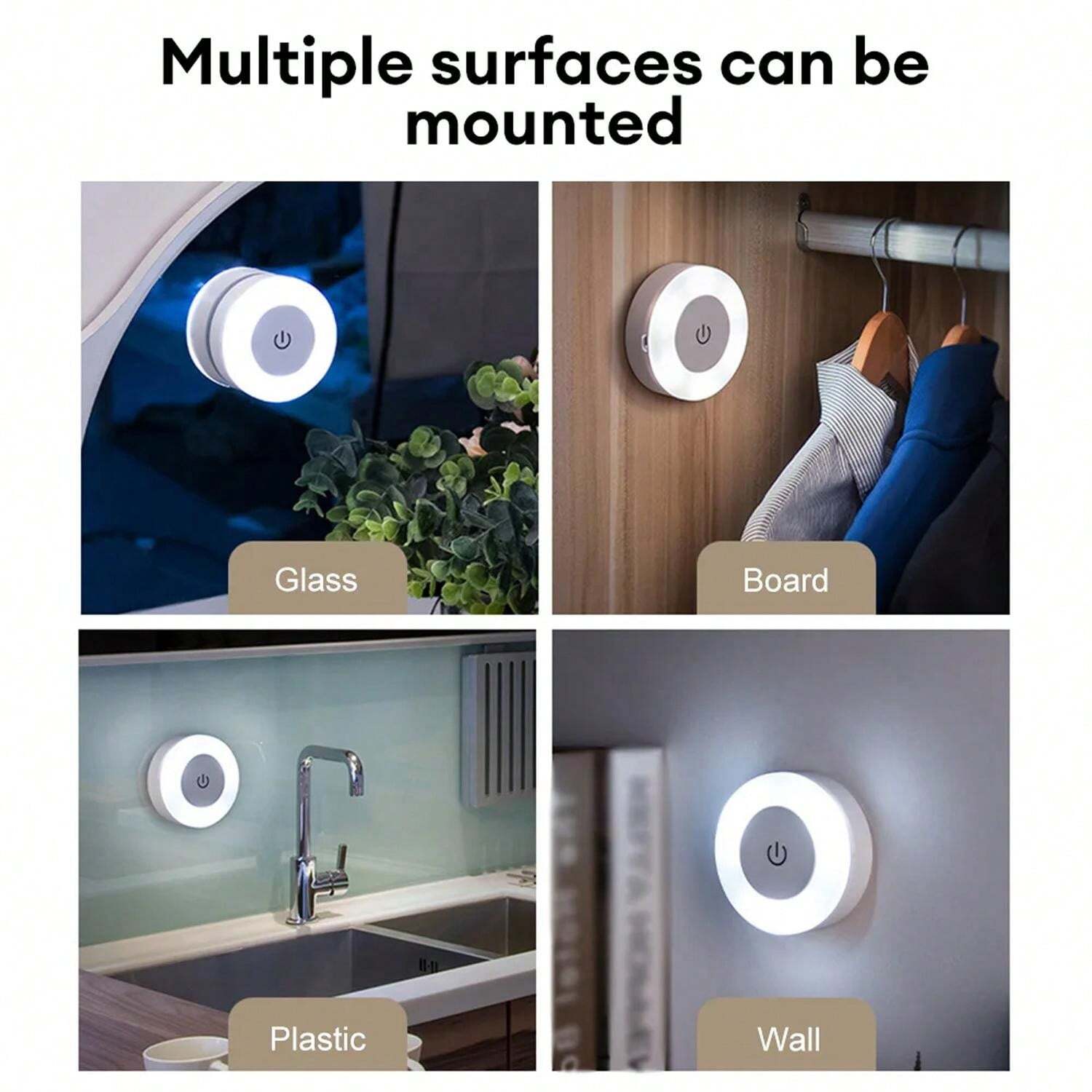 Wireless LED Night Light Rechargeable Touch Light With