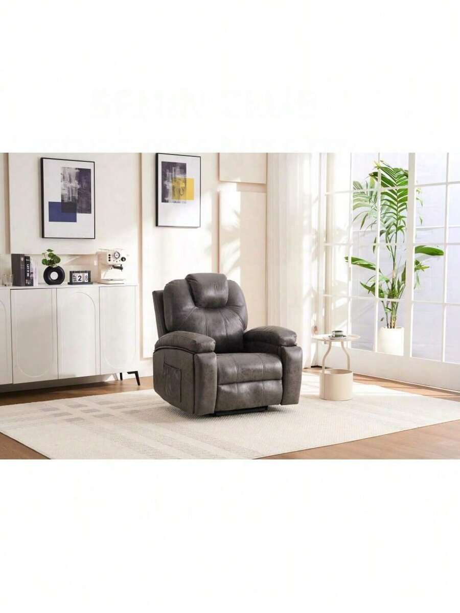 Power Lift Recliner Chair With Massage For Elderly, Overstuffed Wide