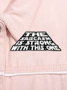 1pc Sự mỉa mai thật mạnh mẽ với chiếc trâm cài áo này, ghim tráng men, trích dẫn triết lý sống, trâm cài áo, huy hiệu ve áo, quà tặng trang sức - Đen và trắng - Xem 1