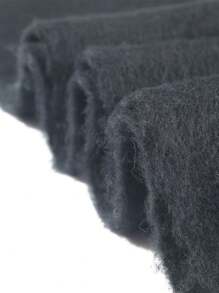 1PC Women's Autumn/Winter Black Solid Color Versatile College Style Elegant Coarse Beard Thick Warm Scarf, Suitable For Cold Proof Shopping And Dressing In Autumn/Winter Season