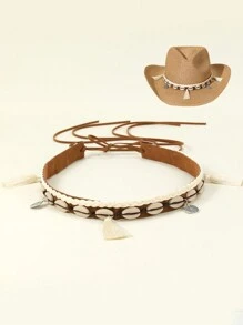 2 szt. Unisex haftowany kapelusz przeciwsłoneczny z motywem głowy bydła, kapelusz kowbojski/kowbojski, kapelusz plażowy boho, miękki filcowy kapelusz fedora, swobodny kapelusz z włókna poliestrowego na każdą porę roku