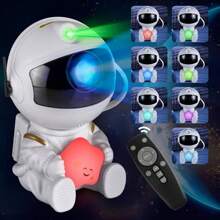 1 Piece Multi-Color Astronaut Galaxy Projector Lamp, Multi-Color Nebula Variable Projector, 4.92 Inch Star Lamp, 360° Rotating, Suitable For Bedroom, Living Room, Party, Birthday Gift, Halloween Christmas Gift, Fulfill Your Fantasy Of Starry Sky.