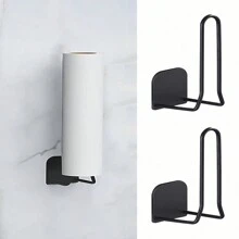 2pcs Sponge Rack Kitchen Non Perforated Storage Filter Rack Storage Rack Stainless Steel Multi Functional Sink Drain Rack Hook - Black - View 6
