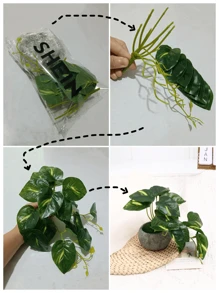 1 pièce Plante en pot artificielle pour la décoration de la maison, la Saint-Valentin, cadeau