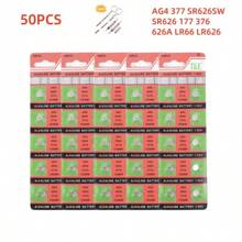 10-100PCS Pin AG4 377 Pin nút SR626SW SR626 177 376 626A LR66 LR626 1.55V Pin đồng xu cho đồng hồ Đồ chơi điều khiển từ xa - AG4 626A - Xem 9