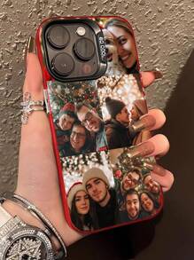 1pc Customized Photo Puzzle Phone Case, Compatible With IPhone 16 Pro Max/16 Plus/16 Pro/17 Pro Max/17 Pro/17/17 Air, Wedding Customized Image, Gift For Couples, Friends, Family, Graduation - Red - View 7