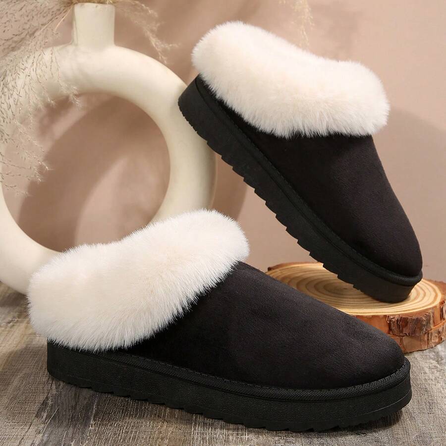 2024 New Women Winter Snow Boots Thickened Furry Lining Thick Bottom