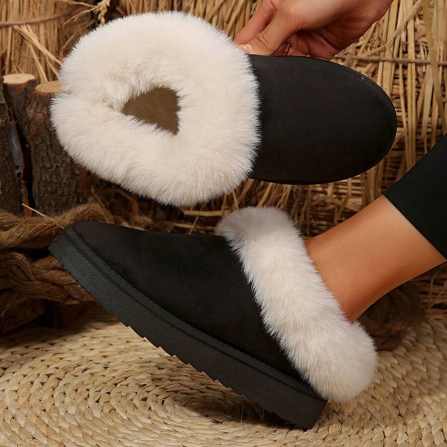 2024 New Women Winter Snow Boots Thickened Furry Lining Thick Bottom