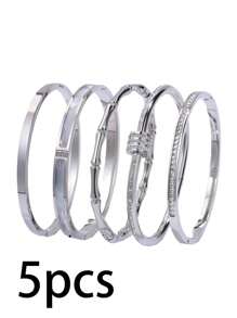 Camhanno 1 pièce de bracelet en acier inoxydable neutre délicat et polyvalent, parfait pour offrir à un ami