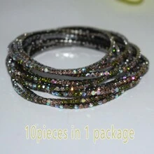 Pulseira delicada de mini cristal, pulseira elástica expansível de strass, várias opções de cores para homens e mulheres
