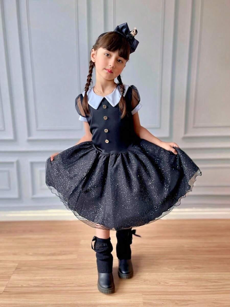 Young Girls Dresses - 黑色 - 查看 1