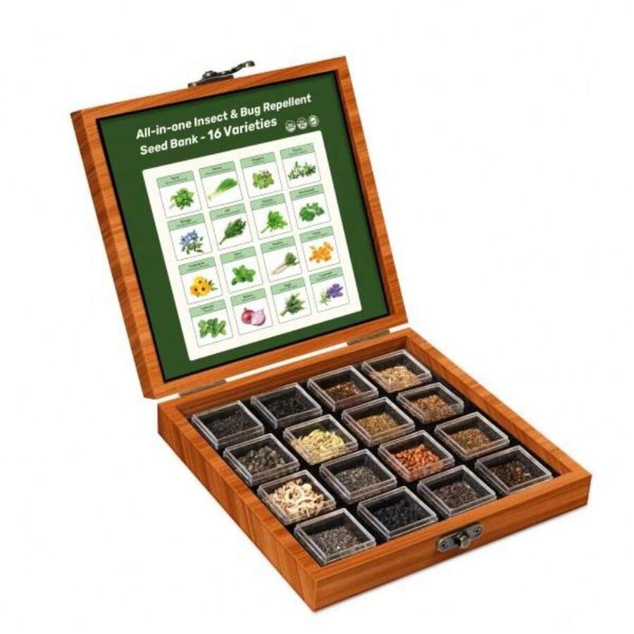 LUSH&DEW Full Companion Plants Seed Bank 32 Organic Garden Plant Seed