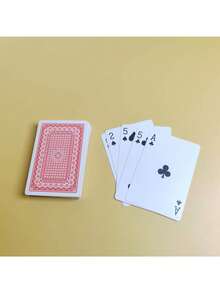 高端扑克牌 PVC材质塑料娱乐牌 加厚防水扑克牌 可洗休闲娱乐扑克 - 紅色背紋 - 查看 10