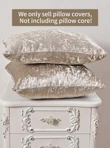 1pc Plain Velvet Decorative Cushion Cover, Simple Solid Color Dirt-Resistant Cover, For Bedroom/Living Room/Sofa Decor (Pillow Insert Not Included) Gifts Birthday Graduation