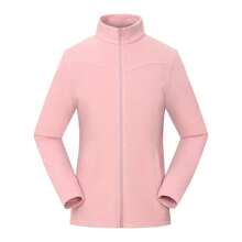 lanbu Áo khoác gió Sherpa-Fleece 3 trong 1 thời trang ngoài trời, chống nước, chống gió, 3 lớp, áo khoác ngoài thường ngày thể thao dành cho nữ LR2014A93001LB - Hồng - Xem 2