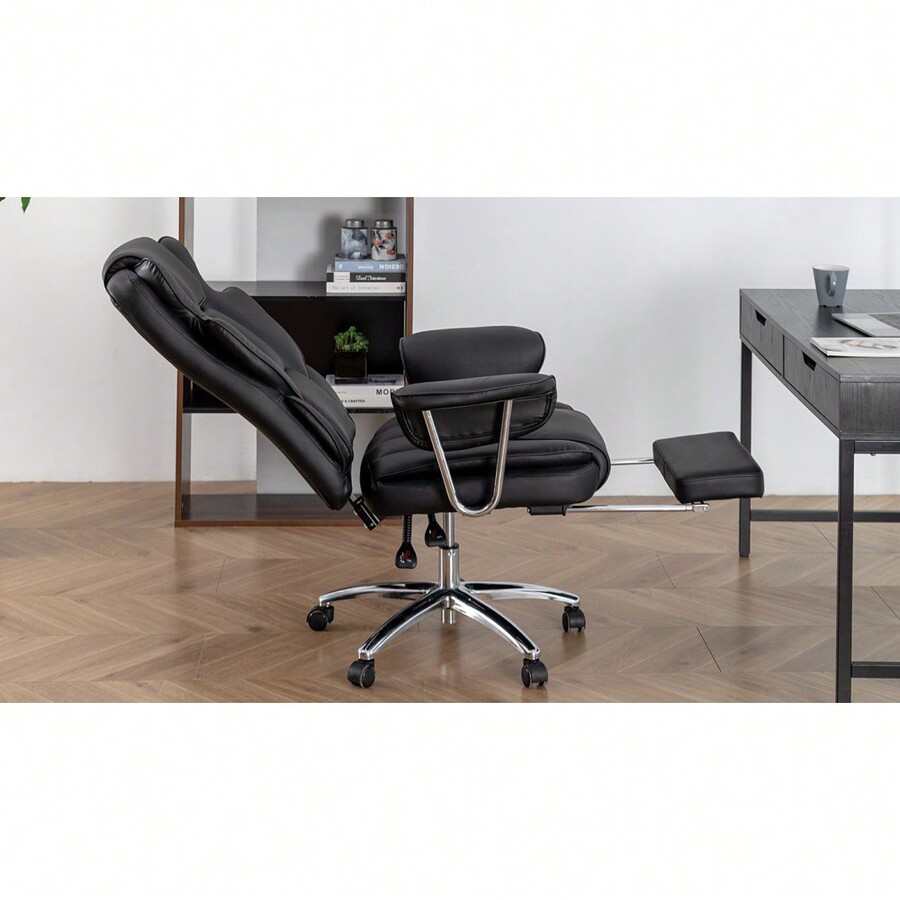 Office Chair, Big And Tall Executive Office Chair With Footrest