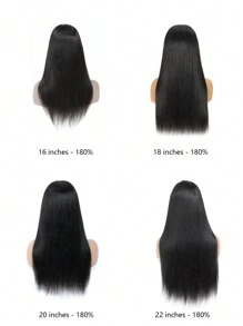 Tóc giả ren toàn bộ phía trước Ashimary Hair 13*6 thẳng mượt trong suốt 100% tóc thật màu đen tự nhiên 180% mật độ đường chân tóc tự nhiên - SNatural - Xem 4