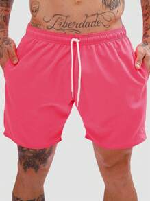 Kit 2 Tactel Men's Plain Basic Shorts Mauricinho 2 Pockets With Drawstring - Xem 4