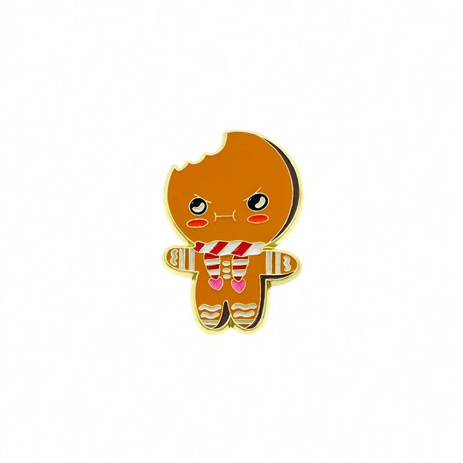Gingerbread Man Enamel Pin Custom Decorative Brooches Ornaments Lapel Bag Badges Jewelry Gifts Pin Christmas