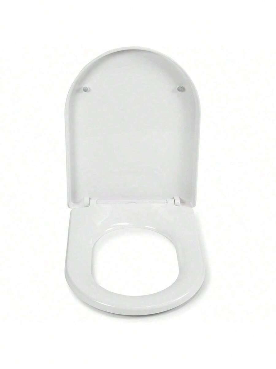 D Shaped Soft Close Toilet Seat With AntiBacterial Surface, Adjustable