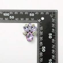 قطعة واحدة/مجموعة قطرات المياه متعددة الألوان من الزجاج المصنوعة يدويًا لديكور الملابس والقبعات والحقائب والحقائب والملصقات الزخرفية التي تُلصق على الملابس القماشية، ملحقات الشعر مصنوعة من القماش غير المنسوج مزينة بقطع الماس على شكل قطرات ماء