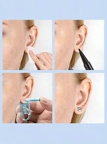 5件套耳洞枪套装无菌一次性健康安全耳环穿孔工具机套装耳钉鼻唇身体首饰