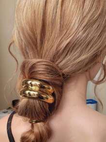 3pcs Gold Metal Hair Ties, Elegant, Versatile, Stretchy Ponytail Holder Hair Accessories For Women,Gold Hair Head Piece Hair Ties Ponytail Holders Hair Elastics Hair Rubber Bands Scrunchies Hair Rope Elastic Hair Tie, Hair Bobbles Head Accessories