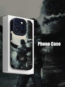 1 件复古时尚酷炫吸烟男士垂直仿皮图案经典防摔软壳适用于 iPhone 15/15 Plus/15 Pro/15 Pro Max 和三星 - 彩色 - 查看 1