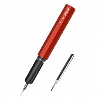 Stedi Model Graffiti Chisel, Tungsten Steel Blade 0.1 Mm, For Modeling Hobby, RG Scale Models, Gundam Model Kits, For Graffiti Lines, Engraving, Panel Lines, Resin, Red
