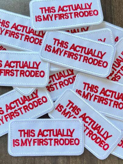 Coole Rock Cartoon bestickte Aufnäher - Dies ist mein erstes Rodeo DIY Bügel-/Näh-Aufnäher für Kleidung, Hüte, Taschen | Neuartiges Outdoor-Fahrrad-Abenteuer-Abzeichen