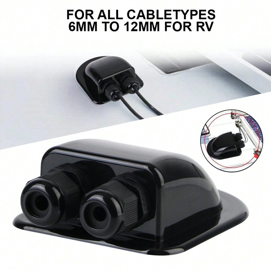 Caravan Solar Car Junction Box Cable Connector Holder Roof Wire Entry