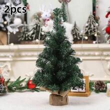 1/2 cây thông Noel mini, cây thông Noel để bàn, cây thông Noel nhân tạo, cây thông Noel giả nhỏ để bàn dùng trang trí, vật dụng cho tiệc ngày lễ - màu xanh lá - Xem 11