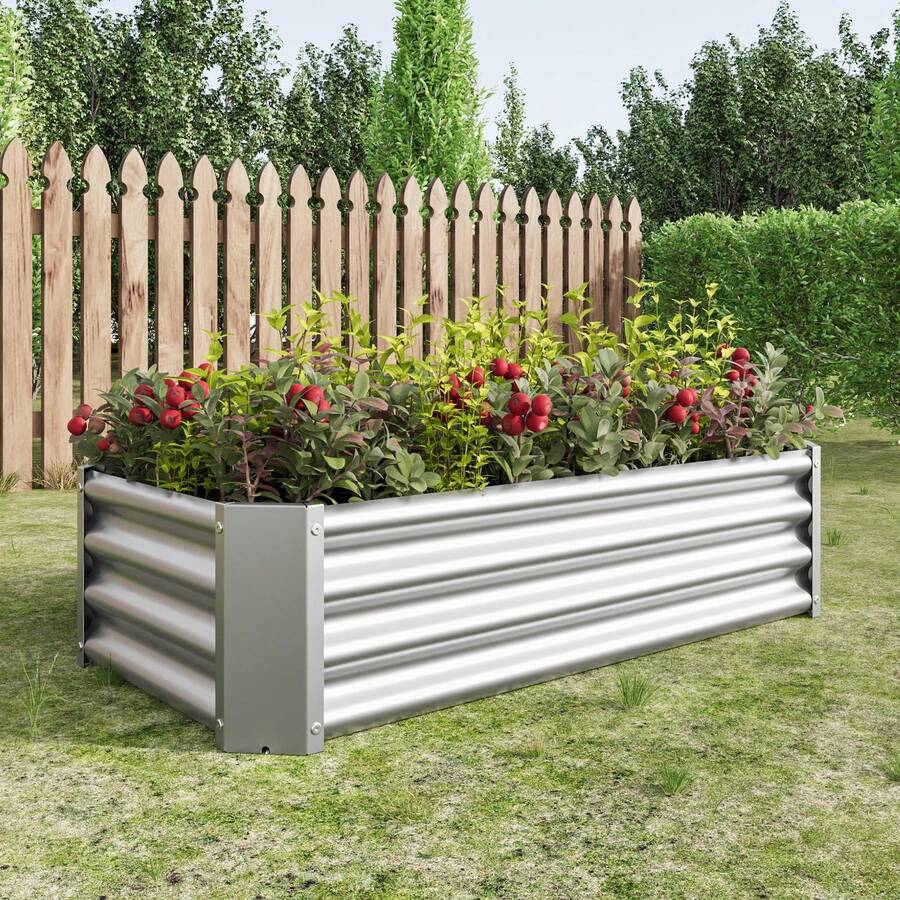 Functional Metal Raised Garden Bed With Reliable Open Bottom Drainage